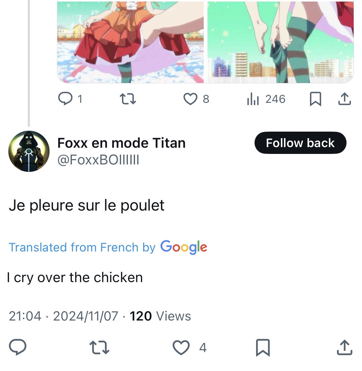 mgrnjp's tweet photo. “Cry over the chicken”…? 🤨 https://t.co/96Xtr2VrJa