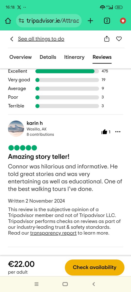 crmagahy's tweet photo. My Dublin walking tour is the funniest way to get to know the city and country.
Every Thurs Fri &amp; Sat ...

Best value link ⬇️
https://t.co/hgoNUNKMax

Plus 10% off if you use the code 'Conor10' ...💥

Most recent reviews ⬇️ https://t.co/MavDXUj3fO