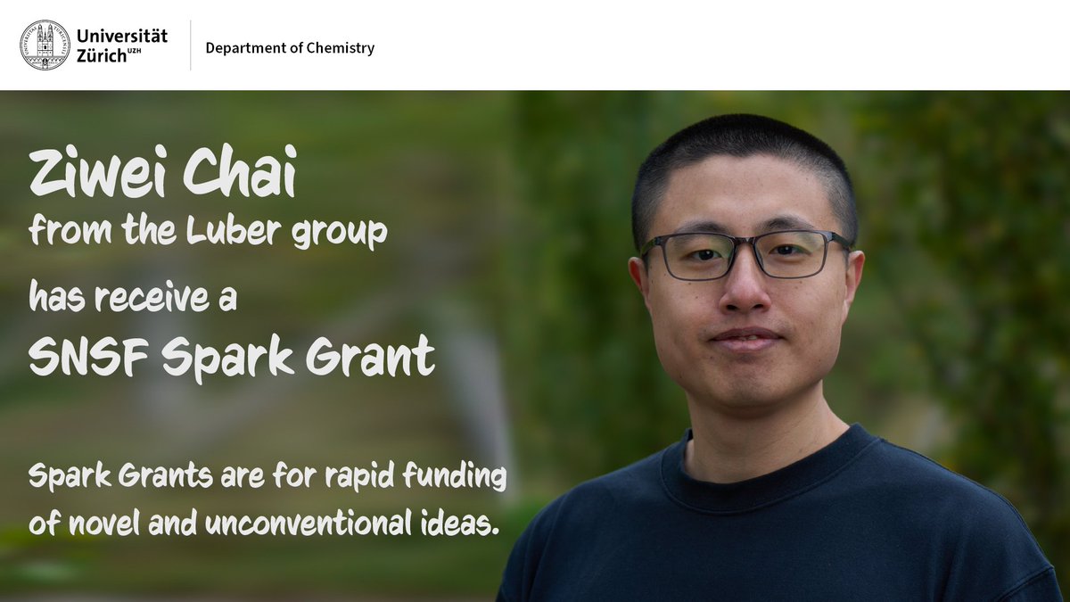 UZH Chemistry (@uzh_chemistry) on Twitter photo Congratulation to Ziwei Chai <a href="/LuberGroup/">Luber Group</a> <a href="/UZH_Chemistry/">UZH Chemistry</a> on winning a SNSF Spark grant. 👏👏👏 Congratulation to Ziwei Chai <a href="/LuberGroup/">Luber Group</a> <a href="/UZH_Chemistry/">UZH Chemistry</a> on winning a SNSF Spark grant. 👏👏👏