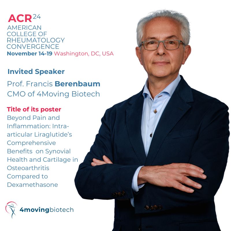 4Moving Biotech (@4moving_biotech) on Twitter photo We are thrilled to announce that Professor <a href="/Larhumato/">francis berenbaum</a> will be attending the annual American College of Rheumatology conference hashtag#ACR from November 14 to 19.
#ACR #Rheumatology #Osteoarthritis #Innovation #Research We are thrilled to announce that Professor <a href="/Larhumato/">francis berenbaum</a> will be attending the annual American College of Rheumatology conference hashtag#ACR from November 14 to 19.
#ACR #Rheumatology #Osteoarthritis #Innovation #Research