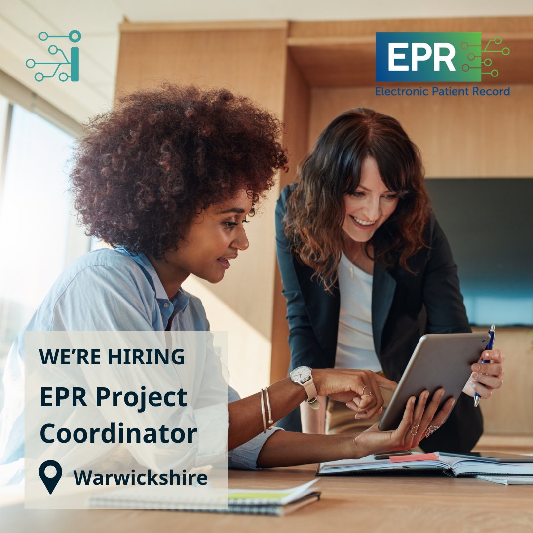 Innovate_HS's tweet photo. Join us! We're hiring an EPR Project Coordinator to support our Electronic Patient Record implementation across SWFT and GEH. This is an ideal role for someone analytical &amp; deadline-driven with project management ambitions! Apply here: https://t.co/5lUc4Dtdzm https://t.co/bN866kPP1x