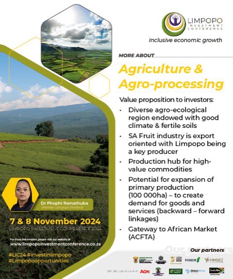 Agriculture &amp; Agro-processing : Limpopo is the fruit basket of #SouthAfrica. Learn more about Agri #LiC24 #Investinlimpopo #Limpopoopportunities