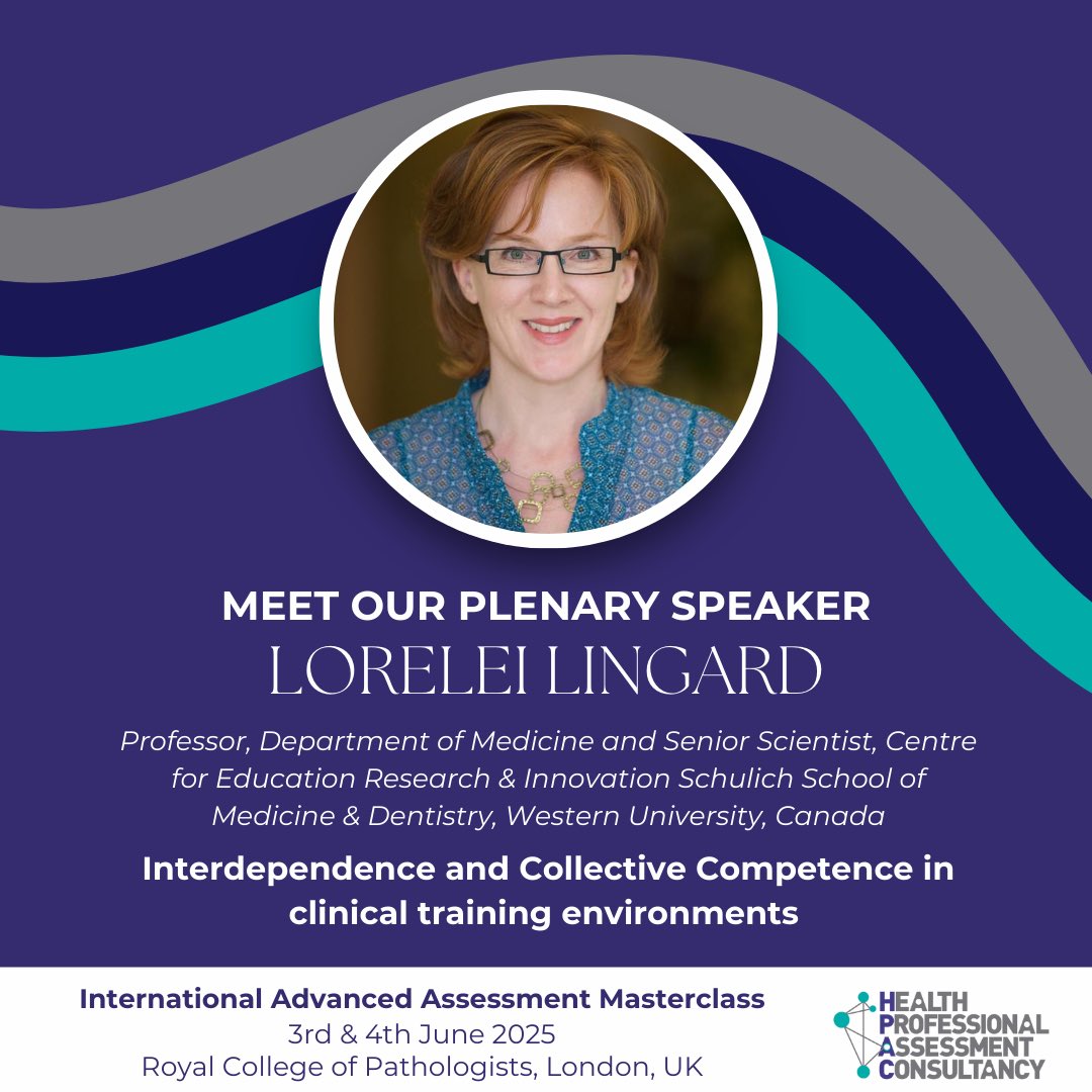 HPAConsultancy's tweet image. We are delighted to announce @LingardLorelei as one of our plenary speakers for the International Advanced Assessment Masterclass! 🌟

📅 3rd &amp;amp; 4th June 2025
🔗: hpac-new-site.webflow.io/in-person-cour…

#Assessment #HPAC #IAAM #HPE