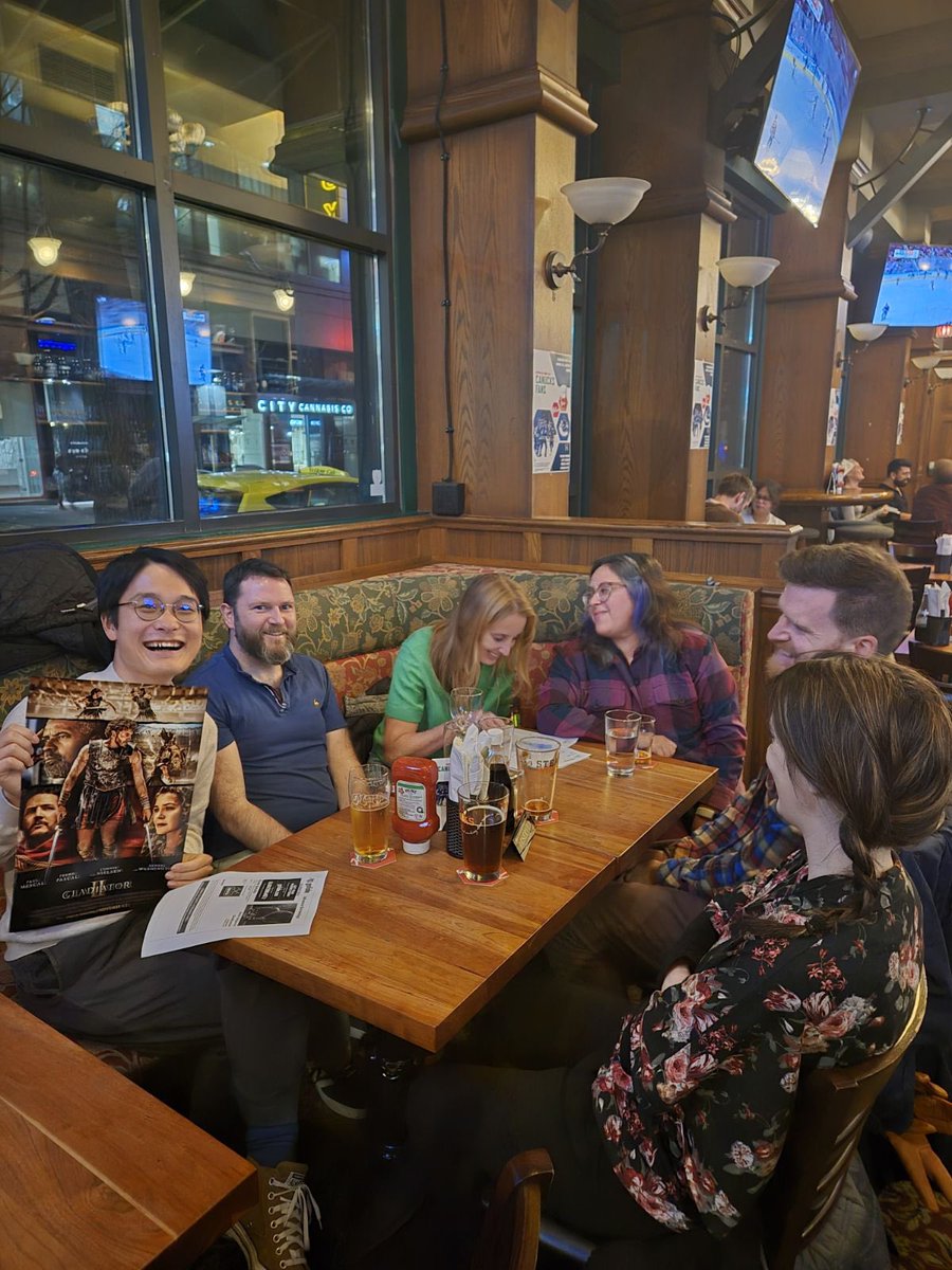 NiceGuysTrivia's tweet image. Lots of happy trivia winners this Wednesday at The Ox. Fact Hunt won this battle, but lots of players are off to see Gladiator II (in theatres November 22nd). Plus our usual delicious prizes from Main St Brewing!