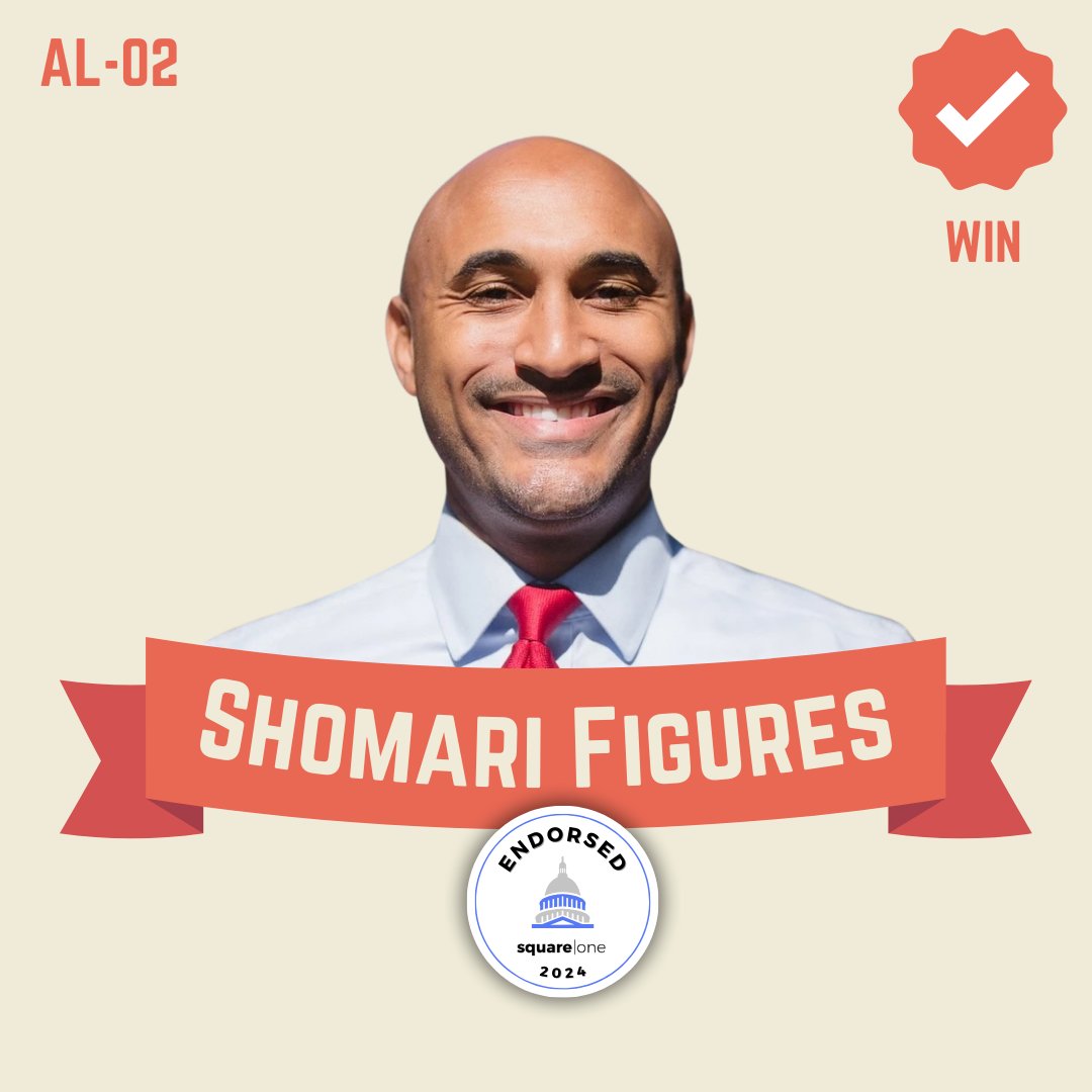 Square One Politics (@sqonepolitics) on Twitter photo Congrats to <a href="/ShomariFigures/">Figures for Congress</a> on winning the AL-02 — this is an important new seat in the South, with a bold new leader ready to get to work in Washington. Congrats to <a href="/ShomariFigures/">Figures for Congress</a> on winning the AL-02 — this is an important new seat in the South, with a bold new leader ready to get to work in Washington.