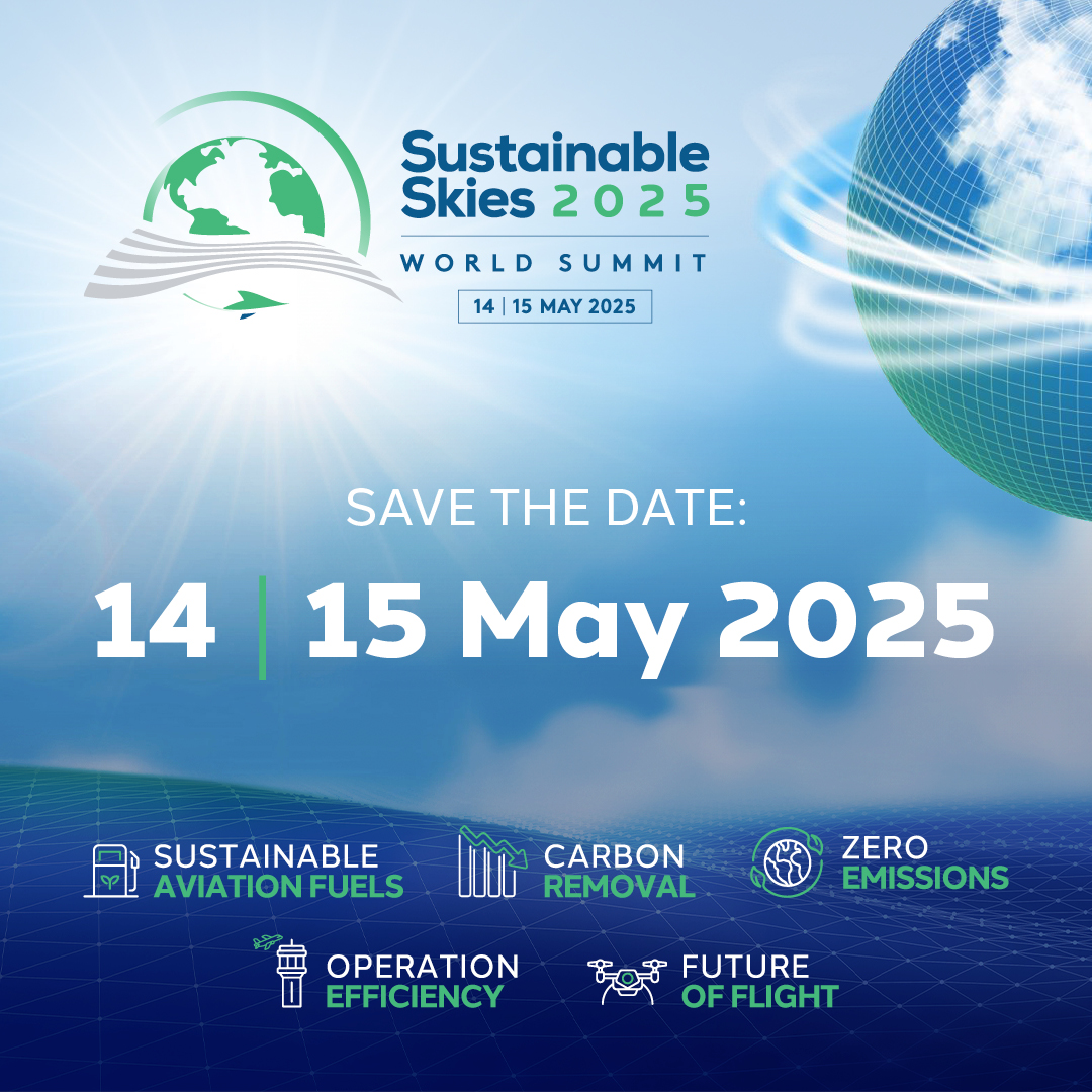 Join Us at #SSWS25! ✈️ 
🗓️ Save the Date: 14-15 May 2025 
This 2 day event is focused on promoting a #sustainable future for the #aviation sector, providing a valuable platform for discussion &amp; exploring changes to achieve #NetZero goals.
Learn More: buff.ly/4enz72d
