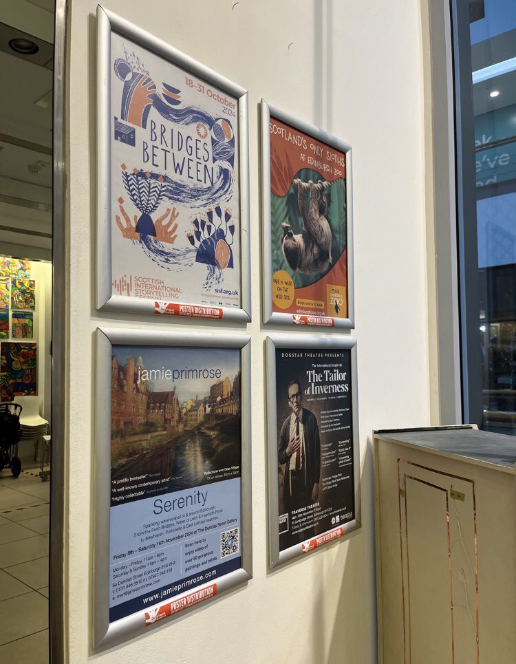 OutofHandScot's tweet photo. #posters #flyers #distribution #posterdistribution #flyerdistribution #brandedracks @jamieprimrose #art #exhibition ‘Serenity’ opens 8Nov @DundasStGallery favourite motifs of ethereal light reflections onto water in &amp; around #Edinburgh 8-16 Nov
Mon–Fri 11-6pm Sat &amp; Sun 11-4pm https://t.co/9D5qzourLg