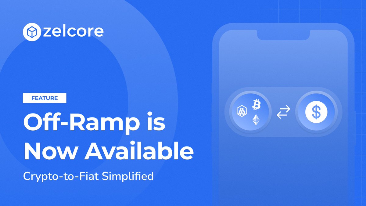 🚀 Crypto-to-Fiat Off-Ramp is now live on Zelcore!

Easily convert crypto to fiat directly within your wallet—simple, secure, and available in supported countries. #CryptoWallet 

Try it today! Download Zelcore at zelcore.io/downloads/