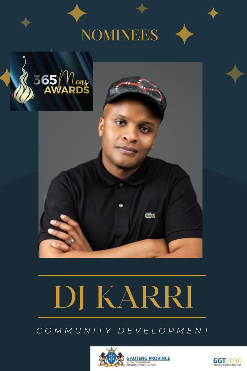Gauteng Department of Social Development RECOGNITION 🙏

This one is for you my supporters. National Nominee at the 365 Mens Awards For Community Developer Of The Year. 

In touching lives through love and support recognition is an honor 🙏🏾

Motho Ke Motho Ka Batho❤️