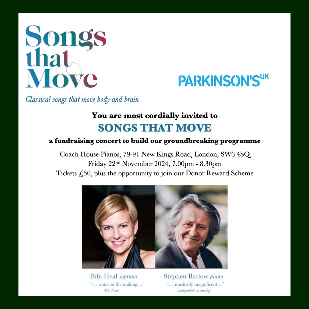 moversandshakerspod (@moversand6) on Twitter photo 🎼SONGS THAT MOVE
With Bibi Heal as soprano and Stephen Barlow on piano.
Featuring Caroline Rassell, CEO Parkinson's UK, and <a href="/ruskin147/">Rory Cellan-Jones</a> of <a href="/moversand6/">moversandshakerspod</a> as speakers.
Will Tuckett and Zenaida Yanowsky will be onstage with podcasters Mark Mardell and Paul Mayhew-Archer!
🌟 🎼SONGS THAT MOVE
With Bibi Heal as soprano and Stephen Barlow on piano.
Featuring Caroline Rassell, CEO Parkinson's UK, and <a href="/ruskin147/">Rory Cellan-Jones</a> of <a href="/moversand6/">moversandshakerspod</a> as speakers.
Will Tuckett and Zenaida Yanowsky will be onstage with podcasters Mark Mardell and Paul Mayhew-Archer!
🌟
