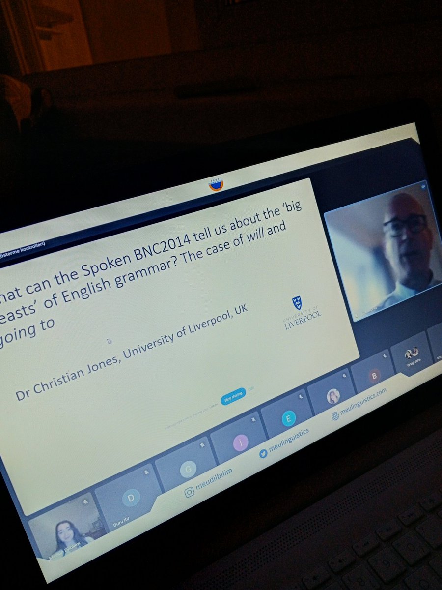 Meudit (@meulinguistics) on Twitter photo We thank <a href="/ELTResearch/">Chris Jones</a> for his amazing presentation about "What can the Spoken BNC2014 tell us about the 'big beasts' of English grammar? The case of will and going to"
Thank you for your time, and we all appreciate your participation in our Corpus Linguistics Month! We thank <a href="/ELTResearch/">Chris Jones</a> for his amazing presentation about "What can the Spoken BNC2014 tell us about the 'big beasts' of English grammar? The case of will and going to"
Thank you for your time, and we all appreciate your participation in our Corpus Linguistics Month!