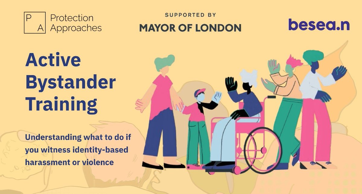 Protection Approaches (@ibvprev) on Twitter photo We're working with <a href="/TfL/">TfL</a> & <a href="/MayorofLondon/">Mayor of London, Sadiq Khan</a> to deliver our expert-led Active Bystander sessions for free this autumn and winter.
Our next sessions are
Tuesday 12/11: 2pm-5pm
Wednesday 13/11: 10am-1pm
Friday 22/11: 2pm-5pm
Tuesday 26/11: 10am-1pm
Sign up 👉 tinyurl.com/PA-ABSessions We're working with <a href="/TfL/">TfL</a> & <a href="/MayorofLondon/">Mayor of London, Sadiq Khan</a> to deliver our expert-led Active Bystander sessions for free this autumn and winter.
Our next sessions are
Tuesday 12/11: 2pm-5pm
Wednesday 13/11: 10am-1pm
Friday 22/11: 2pm-5pm
Tuesday 26/11: 10am-1pm
Sign up 👉 tinyurl.com/PA-ABSessions