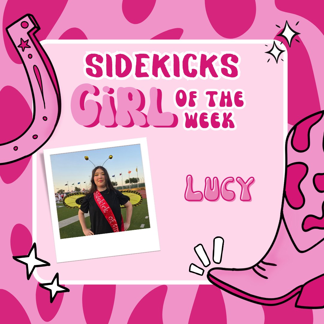Congratulations to last week's Sidekick of The Week Lucy Garcia!!❤️🤍