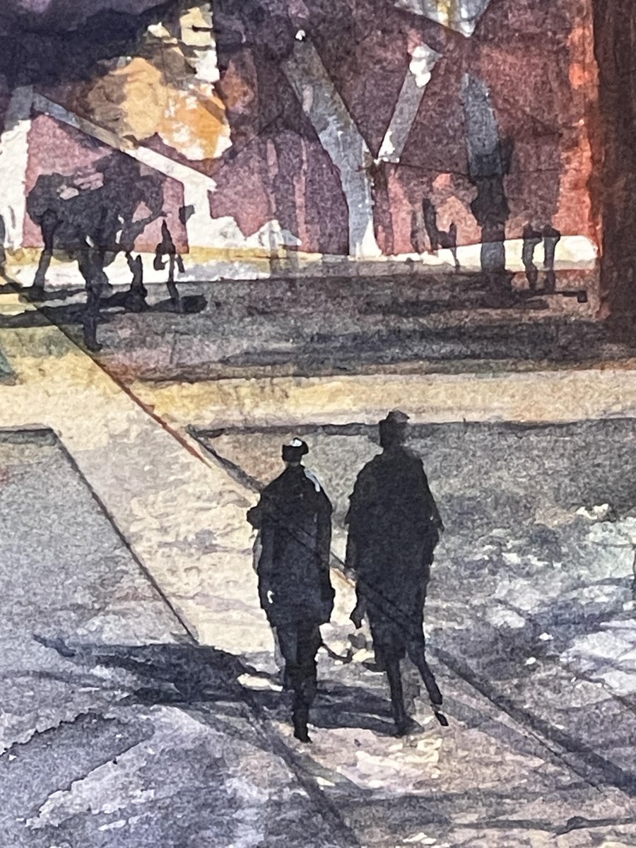 daviddpearce's tweet photo. A little shadow practice - 9x12 #watercolorpainting of Massachusetts Hall, #BowdoinCollege #collegearchitecture #quad #treeshadows #walkways #goingtoclass #originalart #maineart #ddpearcefineart #daviddpearce https://t.co/oFj7UCYTNA