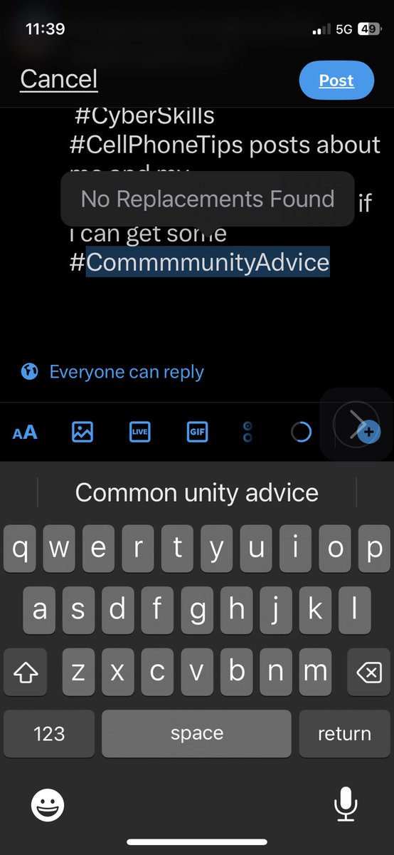 MarineLibby's tweet image. Im going to make a few #IsItUserError? 

 #CyberSkills #CellPhoneTips posts about me and my #PhoneStruggles and see if i can get some #CommmmunityAdvice

⁉️Does anyone else have a hard time getting the cursor in the middle of a #Hashtag to correct spelling?!? 

Tips?!?