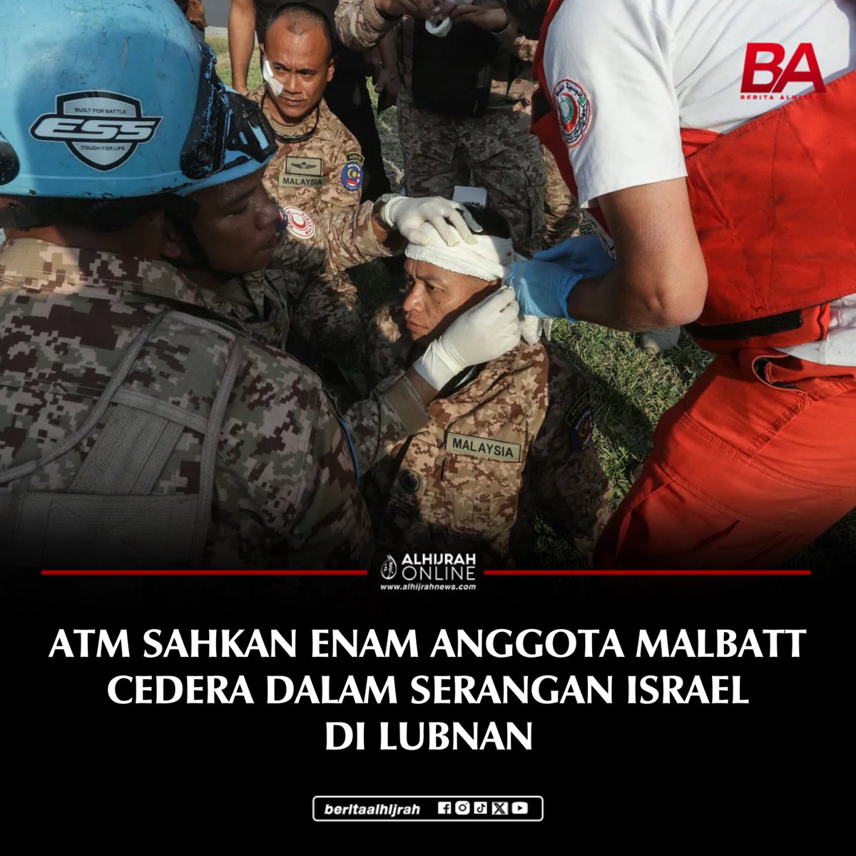 beritaalhijrah's tweet photo. Enam orang anggota MALBATT 850 mengalami kecederaan; lima anggota melibatkan MALBATT 850-12 mengalami pelbagai cedera ringan termasuk seorang yang mengalami kecederaan di bahagian tangan (suspected closed fracture left arm) dan seorang lagi melibatkan anggota MALBATT 850-11 yang juga mengalami cedera ringan - ATM

Berita penuh https://t.co/afTdITrsR2