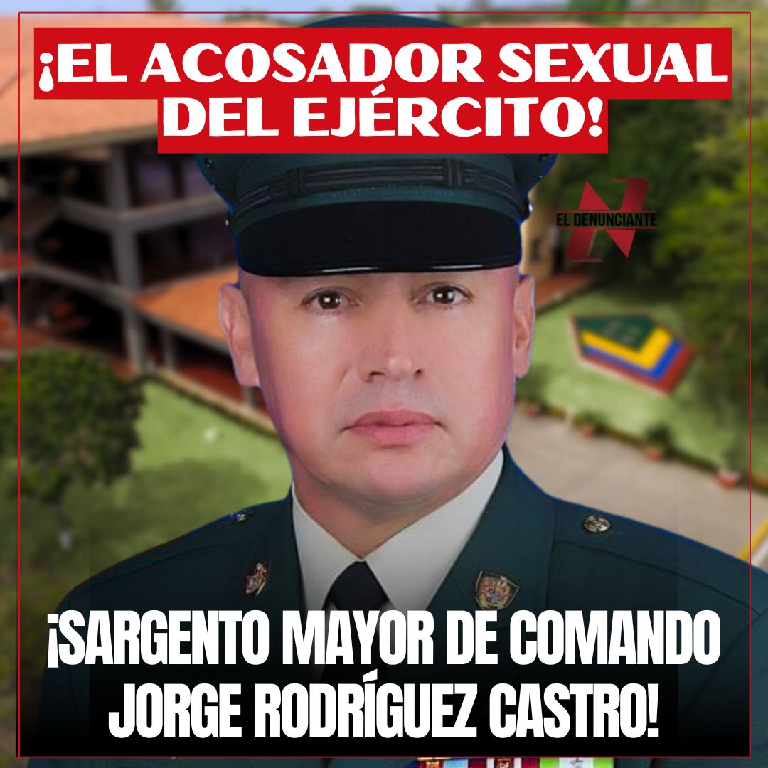 DenunciantesCo's tweet photo. #URGENTE: El Sargento Mayor de Comando JORGE RODRÍGUEZ CASTRO de la ESCUELA MILITAR DE SUBOFICIALES SARGENTO INOCENCIO CHINCÁ del EJÉRCITO NACIONAL, está inmerso en una serie de conductas delictivas. Muchos alumnos de esta Escuela saben lo que está pasando con este suboficial, pero nadie se atreve a denunciarlo por el poder que alega tener. Este Sargento Mayor de Comando es un delincuente que cobra para tramitar permisos a los alumnos, y ACOSA SEXUALMENTE a las alumnas de la Escuela, incluso a una alumna del curso 110 la sometió a que le practicara SEXO ORAL para que no perdiera el curso. ACOSOS SEXUALES repetitivos que viene cometiendo este Sargento Mayor desde que estaba en la Brigada 29 en el Cauca, donde acosaba a MUJERES INDIGENAS. Este mal nacido nos humilla continuamente, exigiendo favores sexuales y nos maltrata constantemente. Es indignante y no entendemos como no toman acción sobre este hampón, más cuando pasa por encima de su comandante, el Director de la Escuela, el Coronel MANUEL ZAFRA. ¡FAVOR DIFUNDIR!