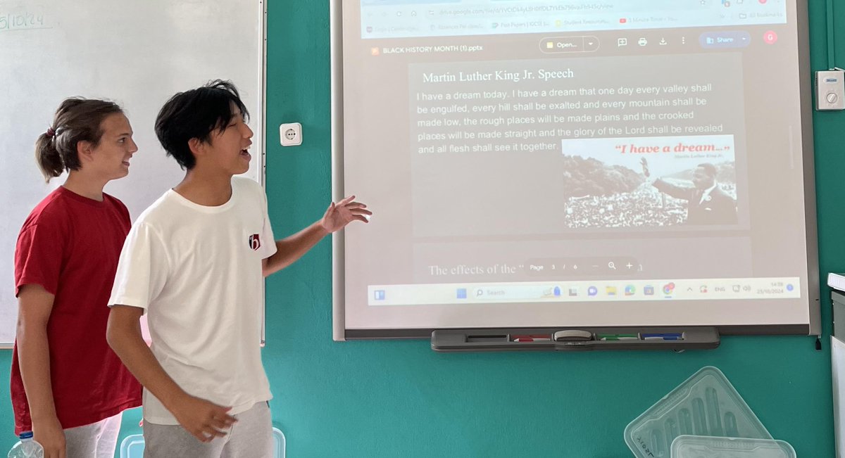 To commemorate Black History Month, our Year 10 ESL class worked together to create informative group presentations highlighting the accomplishments of notable Black individuals. #blackhistory #blackhistorymonth #inclusion # diversity #education # internationalschool
