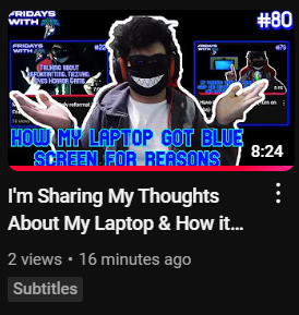 DS_G4m1ng's tweet photo. Watch my new episode at Fridays with D4rkSlay3rGam1ng episode 80 --> https://t.co/6U8znZY5nU

#fridayswithdsg #previousep #Episode80 #PC #Acercomputer #laptopreset #sharingthoughts #sharingopinion #Twovideos #gaming #thumbnail #Youtube #d4rkslay3rgam1ng #foryou https://t.co/89yuXJ1Q64