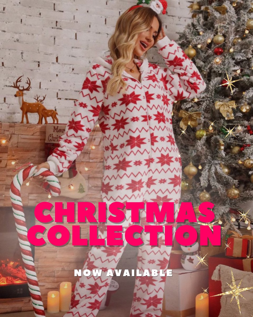ThePinkRoomShop's tweet photo. Holiday season is here! 🎅🎄 From cute #ChristmasSweaters to festive pajamas, The Pink Room’s Christmas Collection has everything you need to get into the spirit. Give yourself the gift of style or shop for someone special. 
shop: https://t.co/7PDRruNyrH https://t.co/lOXkJrnn49