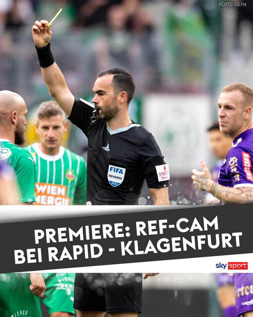 SkySportAustria's tweet image. Premiere bei Sky Sport Austria: Schiedsrichter Stefan #Ebner sorgt beim Spiel @skrapid gegen @austria_sk für Bilder mit der Ref-Cam!

skysportaustria.at/premiere-bei-s…

#SkyBuliAT #SCRSKA