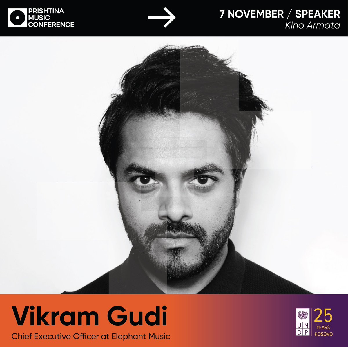 🎶 Excited to have <a href="/thevikramgudi/">Vikram Gudi</a> of #ElephantMusic &amp; Jordy Puy <a href="/unisonrights/">Unison.</a> join us at the #PrishtinaMusicConference to lead workshops for artists as part of our #CreativeIndustries project. Artists, this is an opportunity to expand your skills &amp; secure your creative work!