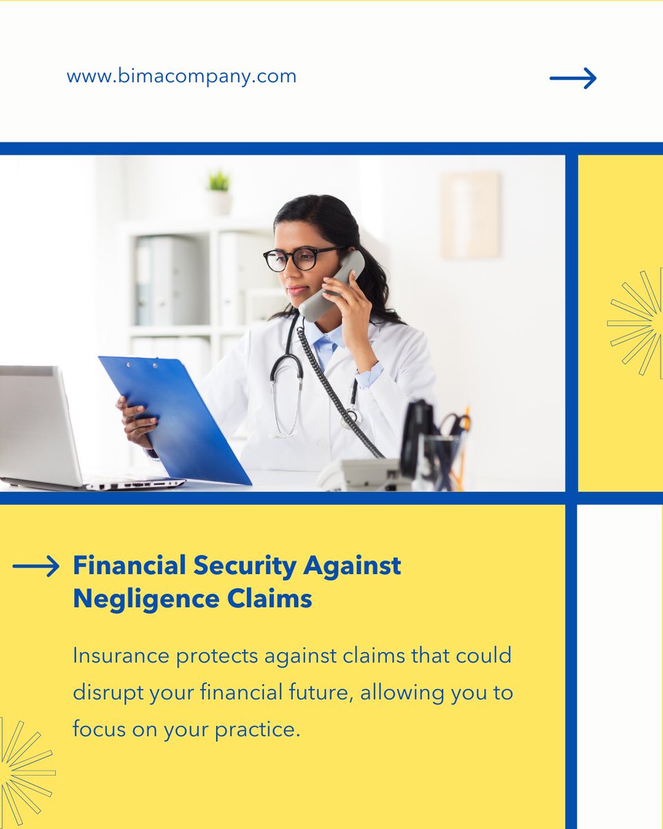 bimacompany__'s tweet image. Personal liability insurance protects doctors from legal claims, providing peace of mind and financial security. Secure your career and reputation—get covered today with www.bimacompany.

#BimaCompany #InsuranceForDoctors #MedicalLiability