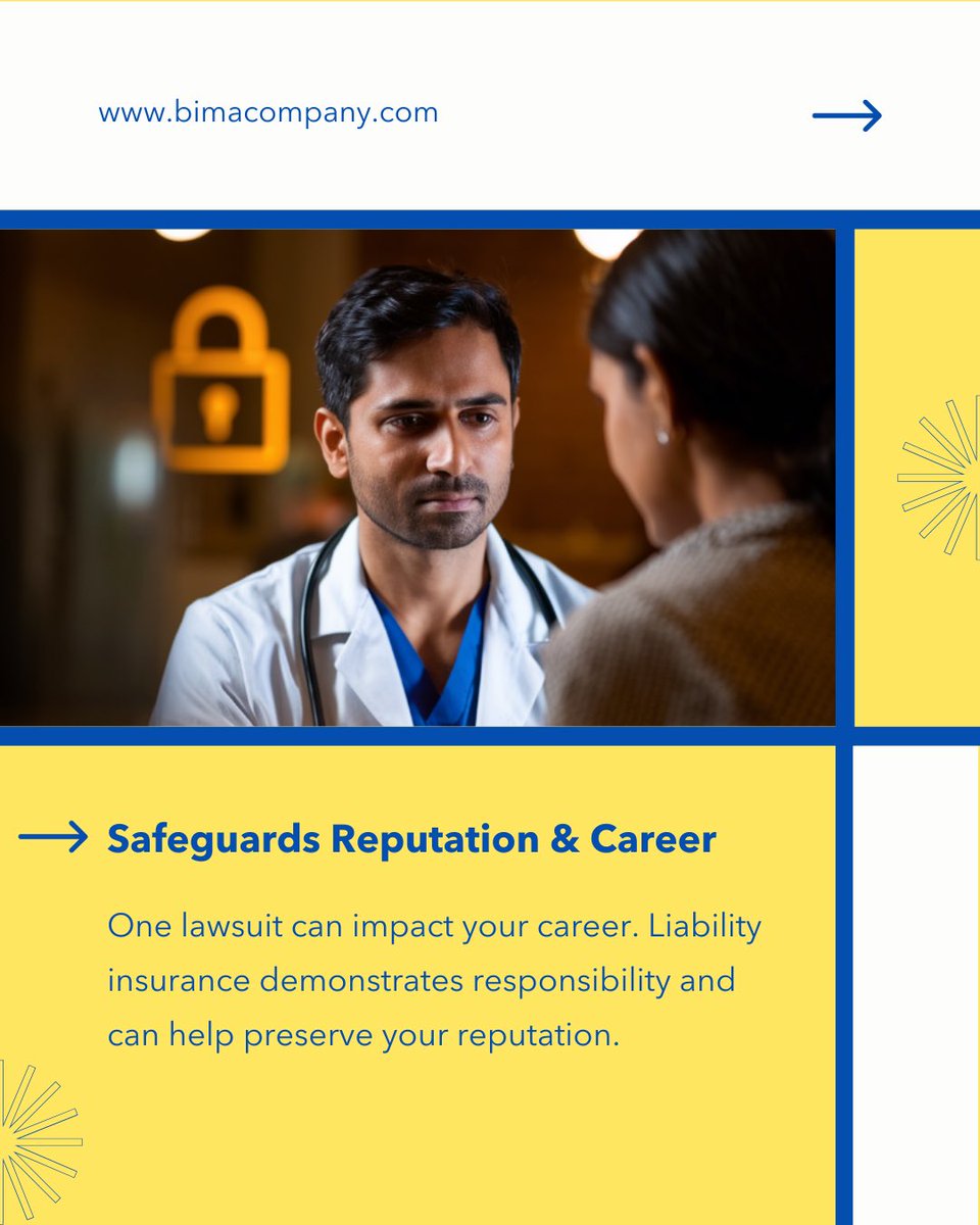 bimacompany__'s tweet image. Personal liability insurance protects doctors from legal claims, providing peace of mind and financial security. Secure your career and reputation—get covered today with www.bimacompany.

#BimaCompany #InsuranceForDoctors #MedicalLiability