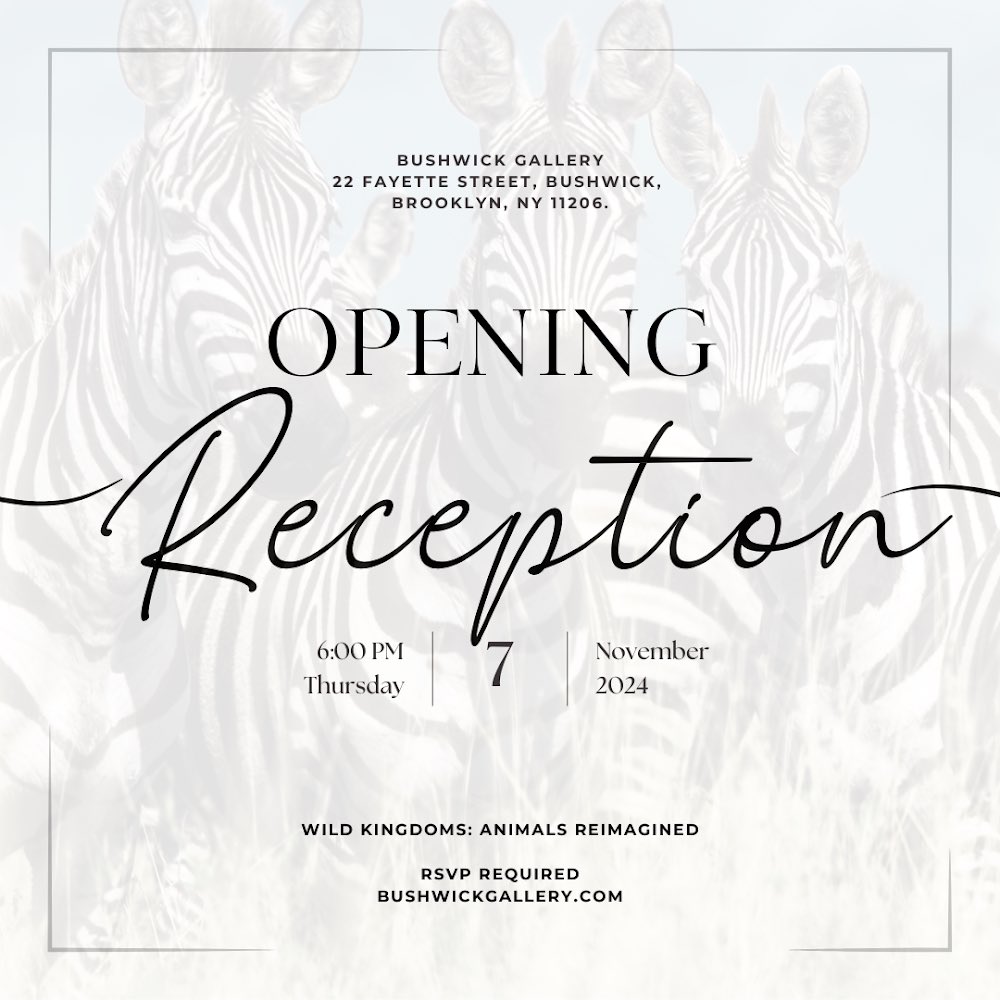 Tonight I’ll be exhibiting my paintings for the 1st time in New York City!!!

Wild Kingdoms: Animals Reimagined by <a href="/ArtBushwick/">Bushwick Gallery</a> running until Nov.18, brings together a diverse mix of artists, each offering unique interpretations on the natural world.

Opening TONIGHT!!!

🧵1/2