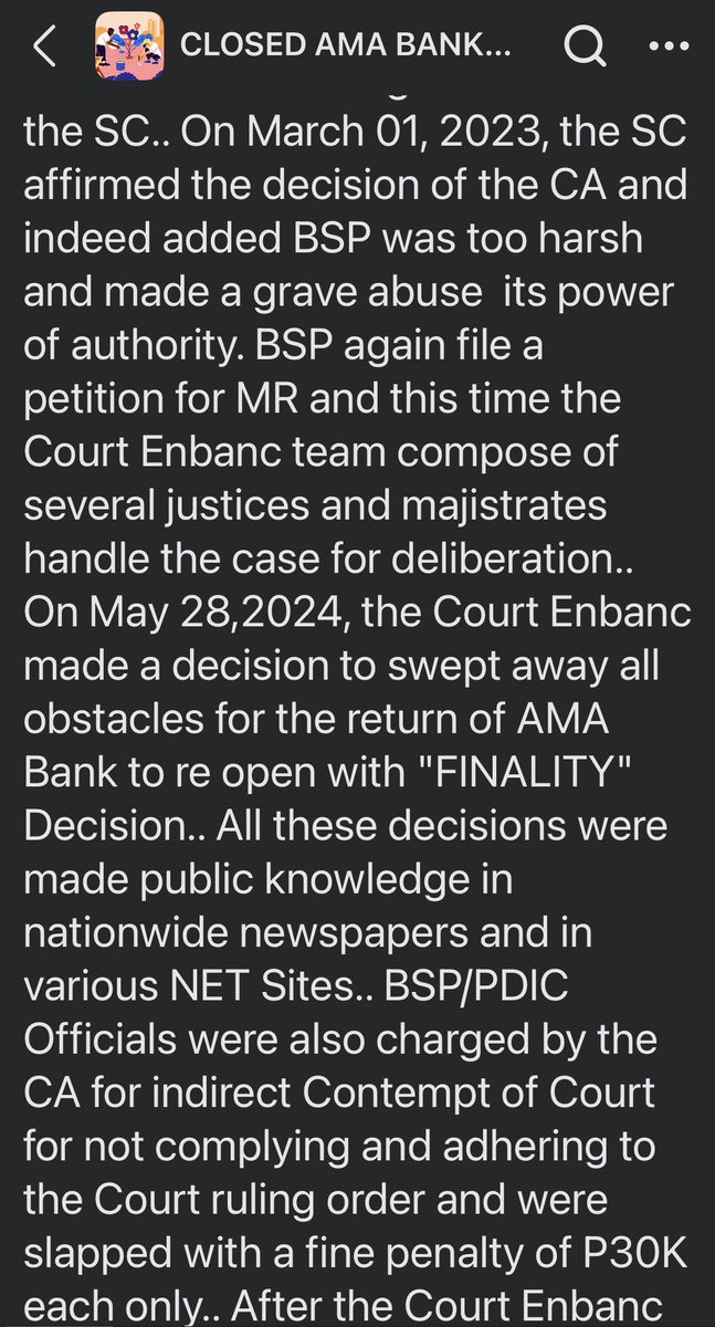 trail_road's tweet photo. @newswatchplusph Maki una nyo i-release deposits ng #AMABANK depositors, 5years na ninyo tinetenga, pera namin yun huwag ninyo pag-interesan. @BangkoSentral @OfficialPDIC wala kayo alam puro mag TRO at motion tao maliliit iniipit nyo. Sen @risahontiveros HELP po🙏 https://t.co/63Rrw6SfOZ