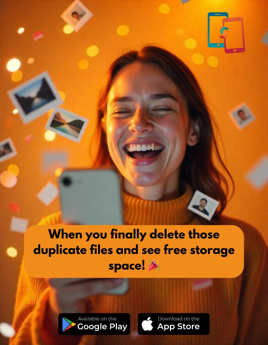 USSmartTransfer's tweet image. 🎉 That satisfying moment when you delete duplicates and free up storage! 📲✨ Give your phone a fresh start with Smart Transfer’s Storage Manager. More space, more memories! 
smarttransferapp.com

#SmartTransfer #Declutter #FreeUpSpace