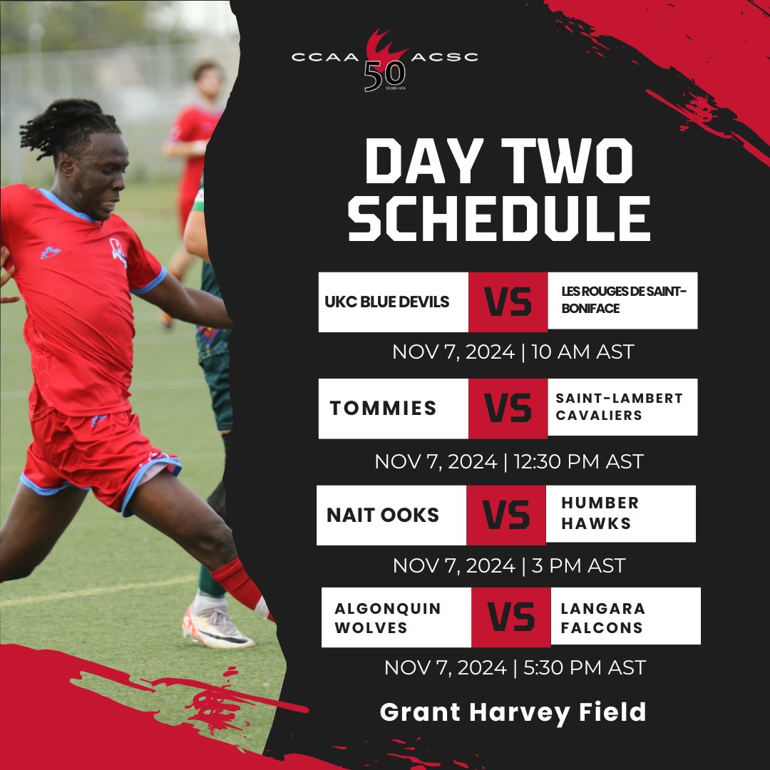 Day 2️⃣ CCAA Men’s Soccer Championship