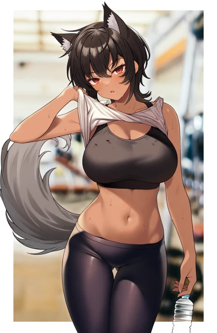 #いいおなかの日褐色とか腹筋とか 