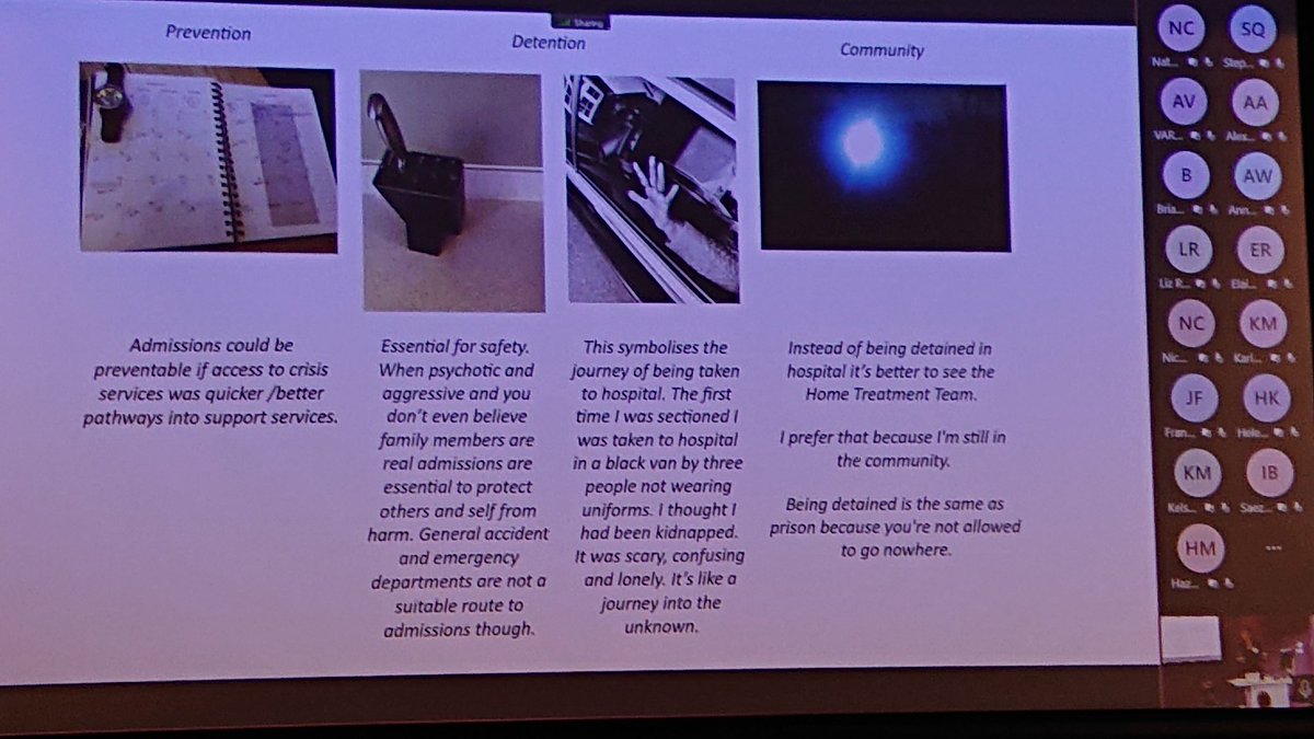 raharris's tweet photo. Thematic analysis followed, with photos providing powerful demonstration of findings alongside quotes from co-design meetings #NRSMH24 https://t.co/tC9xLvUdie