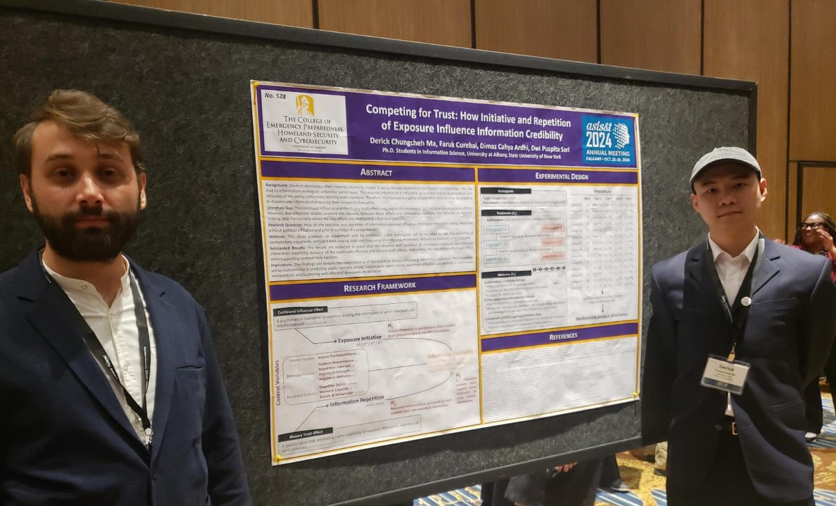 CTG UAlbany (@ctgualbany) on Twitter photo Sharing pic of <a href="/UAlbanyCEHC/">CEHC</a> #InformationScience PhD students Faruk Curebal & <a href="/derickmarkma/">Derick Mark Ma</a> in action at last week's #ASIST24 conference in <a href="/cityofcalgary/">City of Calgary</a>. Presented research on #InformationCredibility co-authored with fellow students <a href="/dimaz_c_ardhi/">dimaz ardhi</a> & <a href="/CTGUAlbany/">CTG UAlbany</a>'s
<a href="/dwi_p_sari/">dwi.p.sari</a> Sharing pic of <a href="/UAlbanyCEHC/">CEHC</a> #InformationScience PhD students Faruk Curebal & <a href="/derickmarkma/">Derick Mark Ma</a> in action at last week's #ASIST24 conference in <a href="/cityofcalgary/">City of Calgary</a>. Presented research on #InformationCredibility co-authored with fellow students <a href="/dimaz_c_ardhi/">dimaz ardhi</a> & <a href="/CTGUAlbany/">CTG UAlbany</a>'s
<a href="/dwi_p_sari/">dwi.p.sari</a>