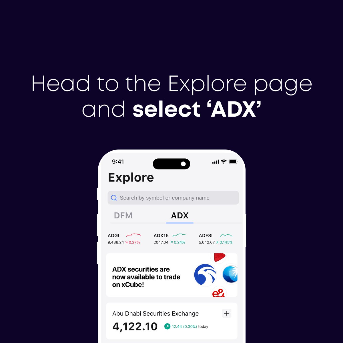 xcube_ae's tweet image. Abu Dhabi Securities Exchange is now live on xCube! Trade ADX stocks and diversify your portfolio. Start exploring new opportunities today! #xCube #ADX #InvestSmart #Trading #AbuDhabi #PortfolioGrowth #Finance