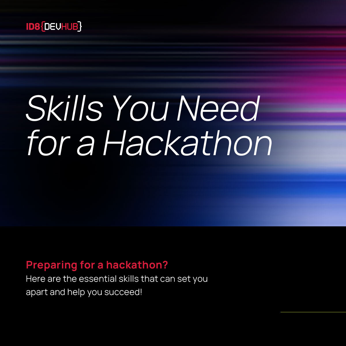 id8devhub's tweet image. Swipe right to unlock the ultimate hackathon toolkit! 🔐 From breaking down complex problems to pitching like a pro—this guide has got you covered.
🎯 Follow @ID8DEVHUB for more such insights!
#HackathonEssentials #SkillUp #TechToolkit #HackathonReady #ID8DEVHUB #ID8NXT