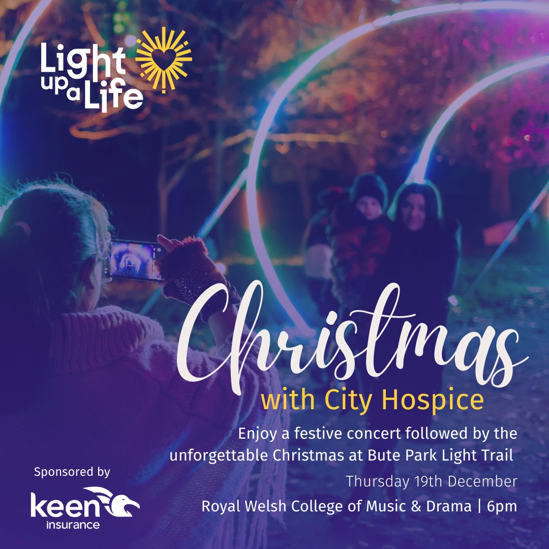 City Hospice (@cityhospice) on Twitter photo 🎄✨ Get festive with City Hospice on Thurs 19th Dec at the Royal Welsh College of Music & Drama! 🎶 Enjoy performances by Ukulele Wolves, Cardiff City Voices & more, then explore the magical <a href="/xmasatbutepark/">Christmas at Bute Park</a> light trail🌟 Limited tickets: bit.ly/4dYH9OM 🎄✨ Get festive with City Hospice on Thurs 19th Dec at the Royal Welsh College of Music & Drama! 🎶 Enjoy performances by Ukulele Wolves, Cardiff City Voices & more, then explore the magical <a href="/xmasatbutepark/">Christmas at Bute Park</a> light trail🌟 Limited tickets: bit.ly/4dYH9OM