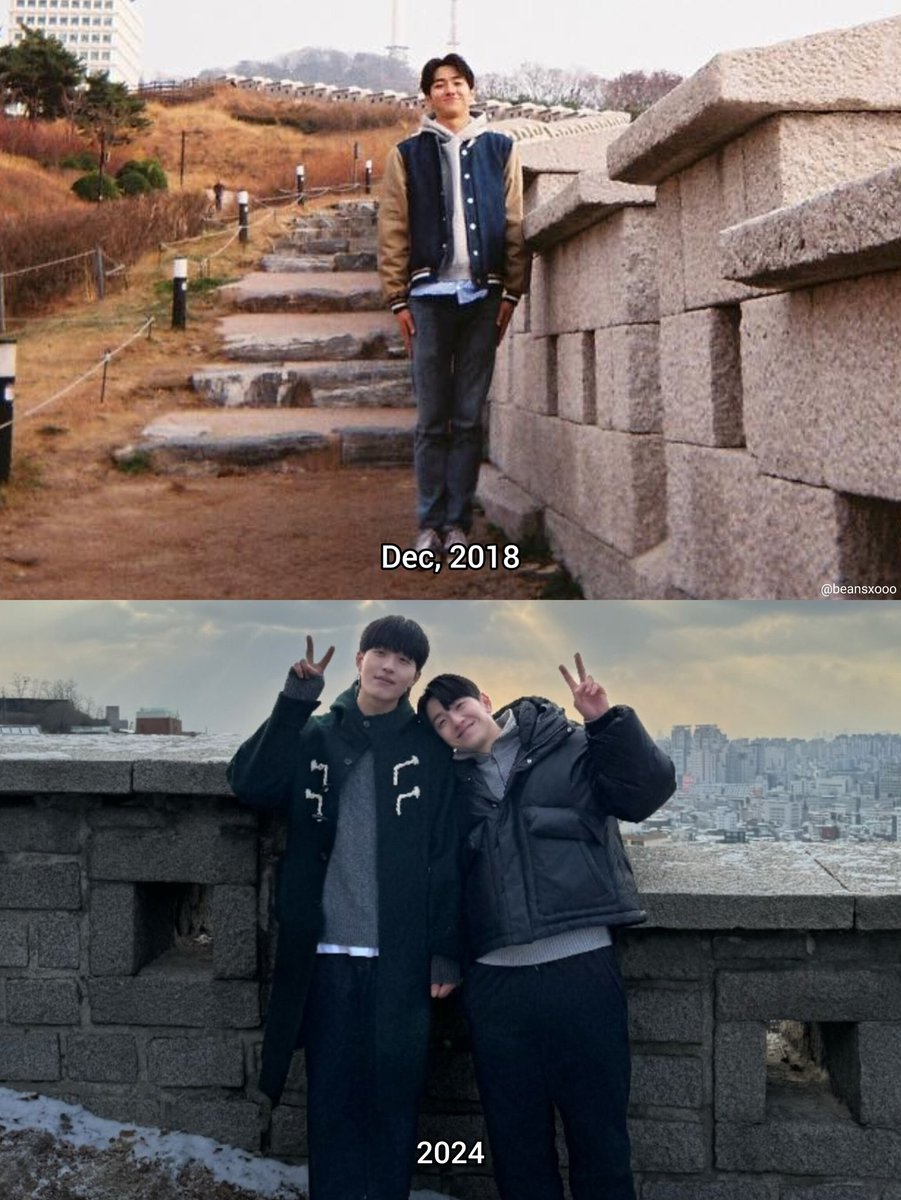 beansxooo's tweet photo. little did 2018, 21 years old Yoonsu know that he will be proposed to be boyfriends 6 years later on the same spot by his highschool junior who had a crush on him! https://t.co/dOoY0einyF