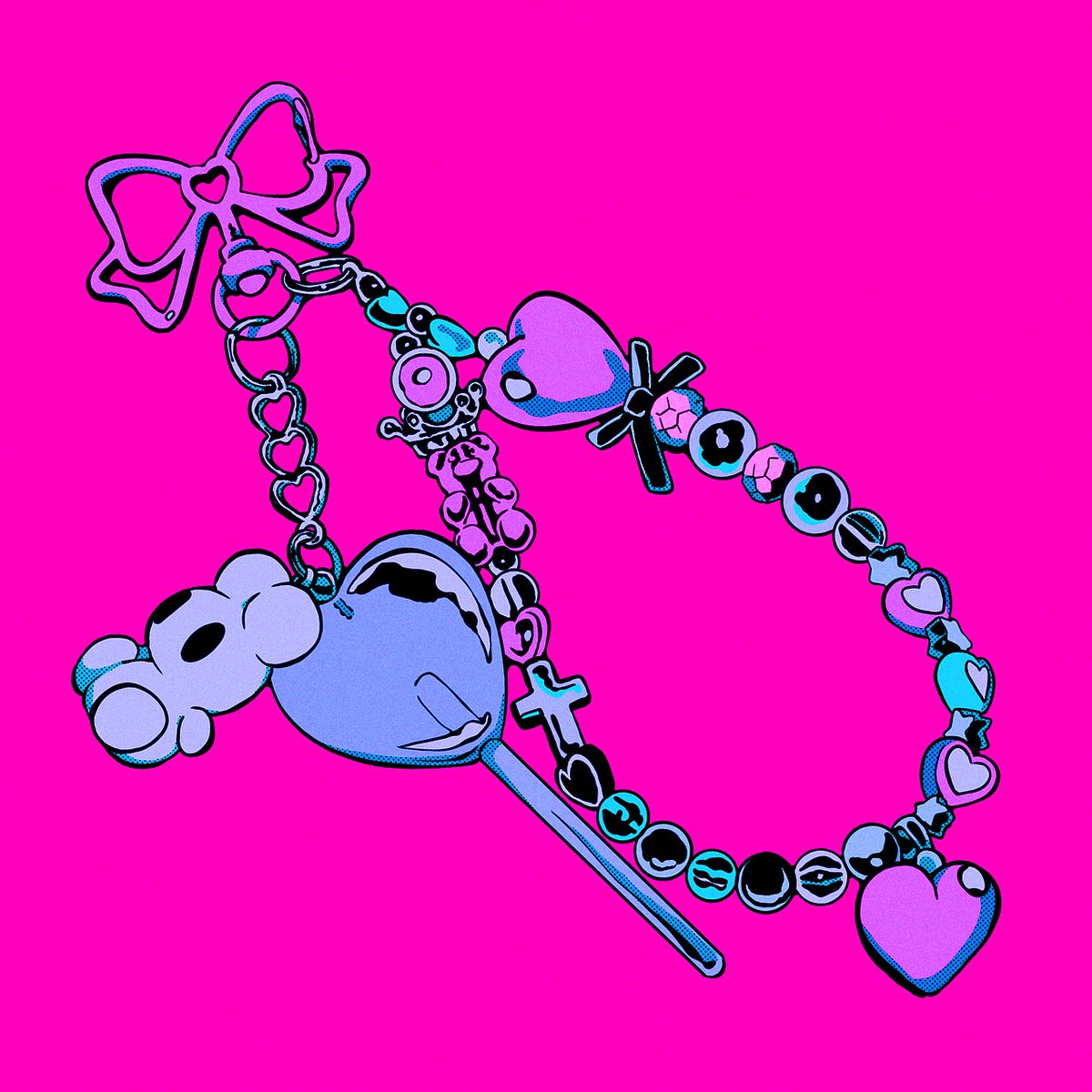 ビーズキーホルダー