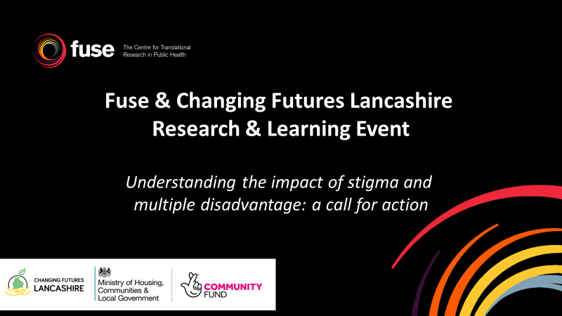 fuse_online's tweet photo. Delighted to welcome over 80 people from across sectors - with some joining us internationally! - to today's joint online research event #FuseRE with @CF_Lancashire, about understanding the impact of #stigma and multiple disadvantage. https://t.co/RCZcSNwL6k