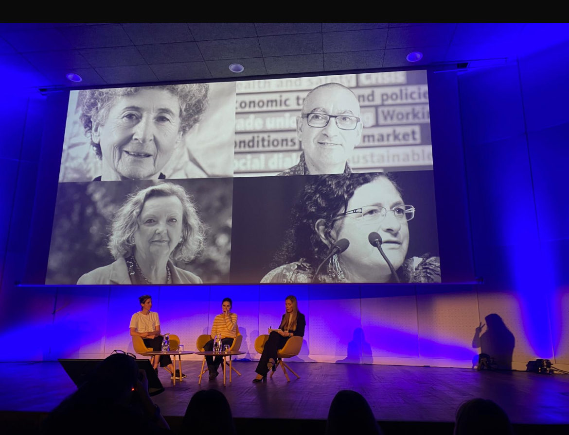 msanzlubeiro's tweet photo. Hoy en el  Congreso Nacional se Seguridad y Salud @INSST_MITES_GOB se ha hecho un merecido homenaje a pioneras en impulsar la visión de género en la PRL.

Entre ellos Laurent Vogel @ETUI_org y nuestra amiga y maestra Neus Moreno @CCOO 

Mil gracias a las 4 https://t.co/xRZy2mxcD4