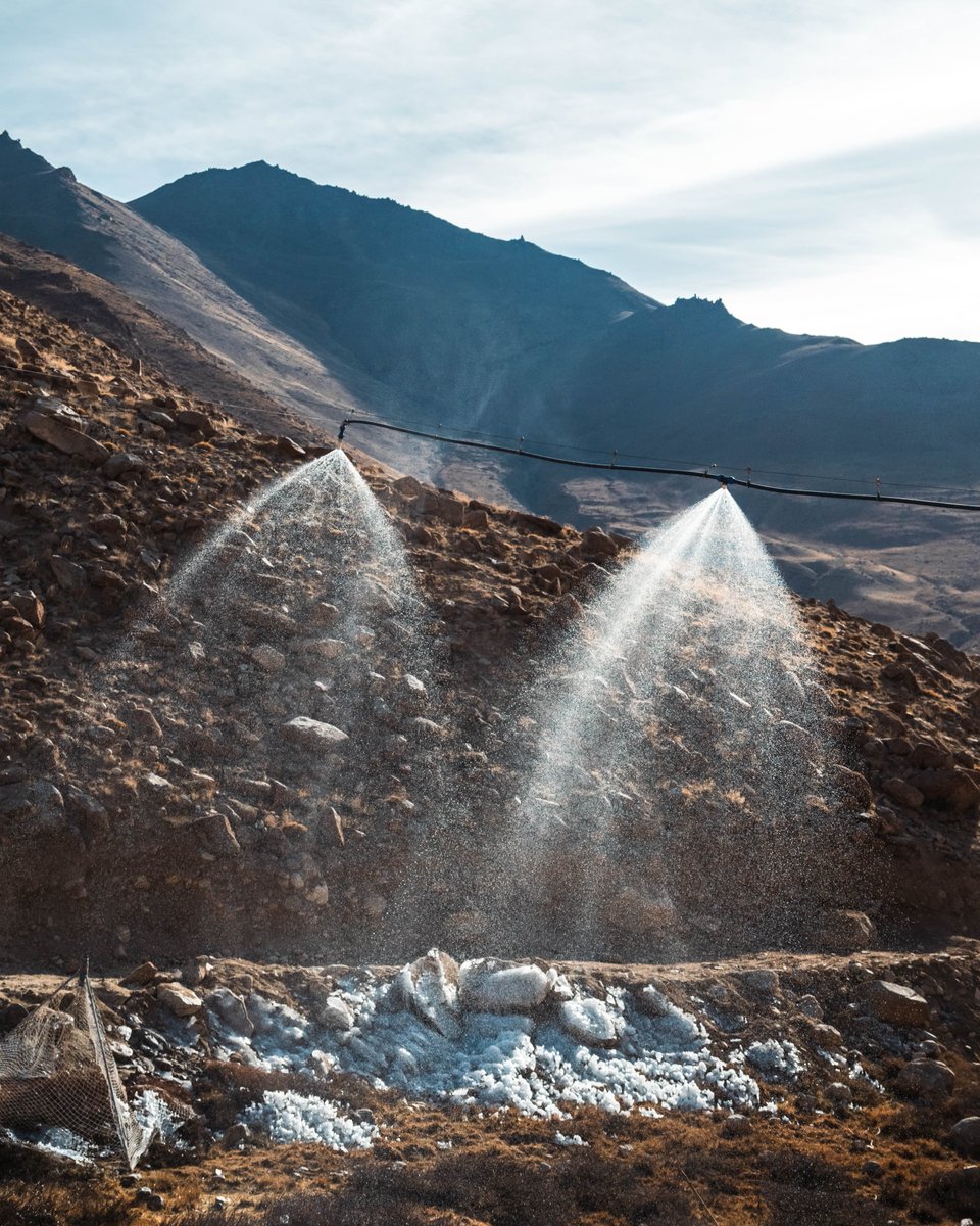 AcresofIce's tweet photo. The fountain is an important aspect of ice reservoir construction. How water is sprayed, the area it covers &amp; the size of the water particles all determine how water transform into ice. Our fountains are all 3D printed in-house, giving us complete control of this process. https://t.co/UtQDISFSmh