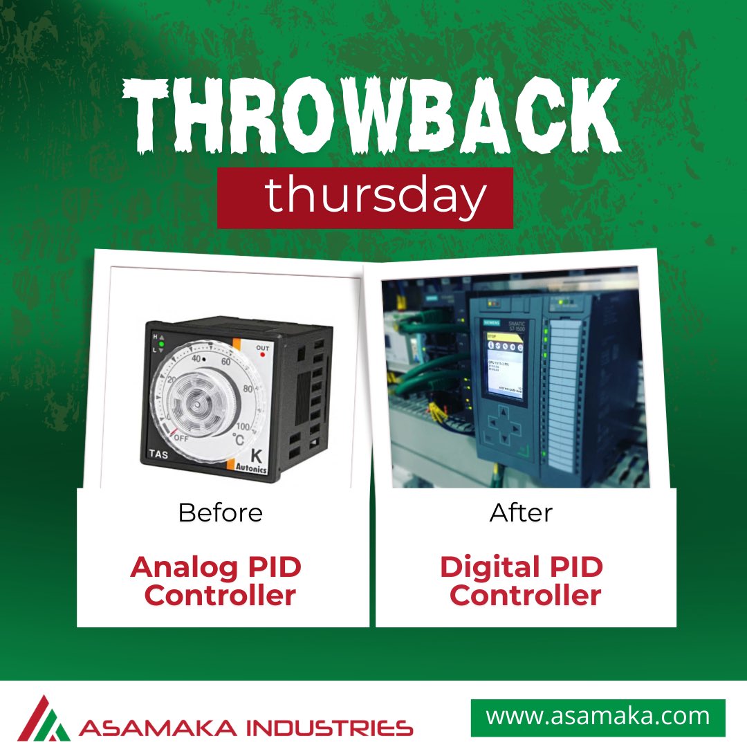 asamaka_nigeria's tweet image. Throwback Thursday : ✨ Throwback to when analog PID controllers ruled process control! 📟➡️ Now, digital PID controllers are leading the way, offering smarter, faster adjustments and endless optimization options. Progress never stops!

#TBT #InnovationInControl #PIDControllers