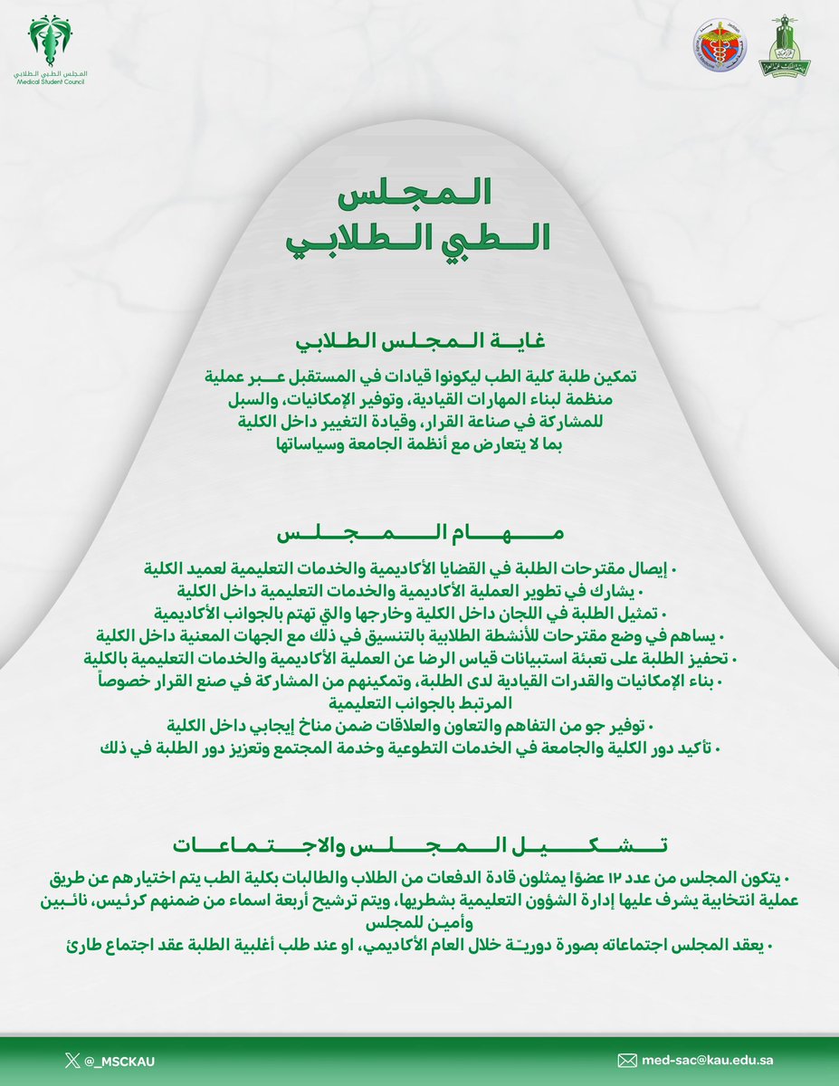 يسعدنا في المجلس الطبي الطلابي ان نقدّم انفسنا كجهة تهدف إلى تعزيز التعاون بين الطلبة والكلية للتطوير المستمر. 

تابعونا للإطّلاع على المستجدات