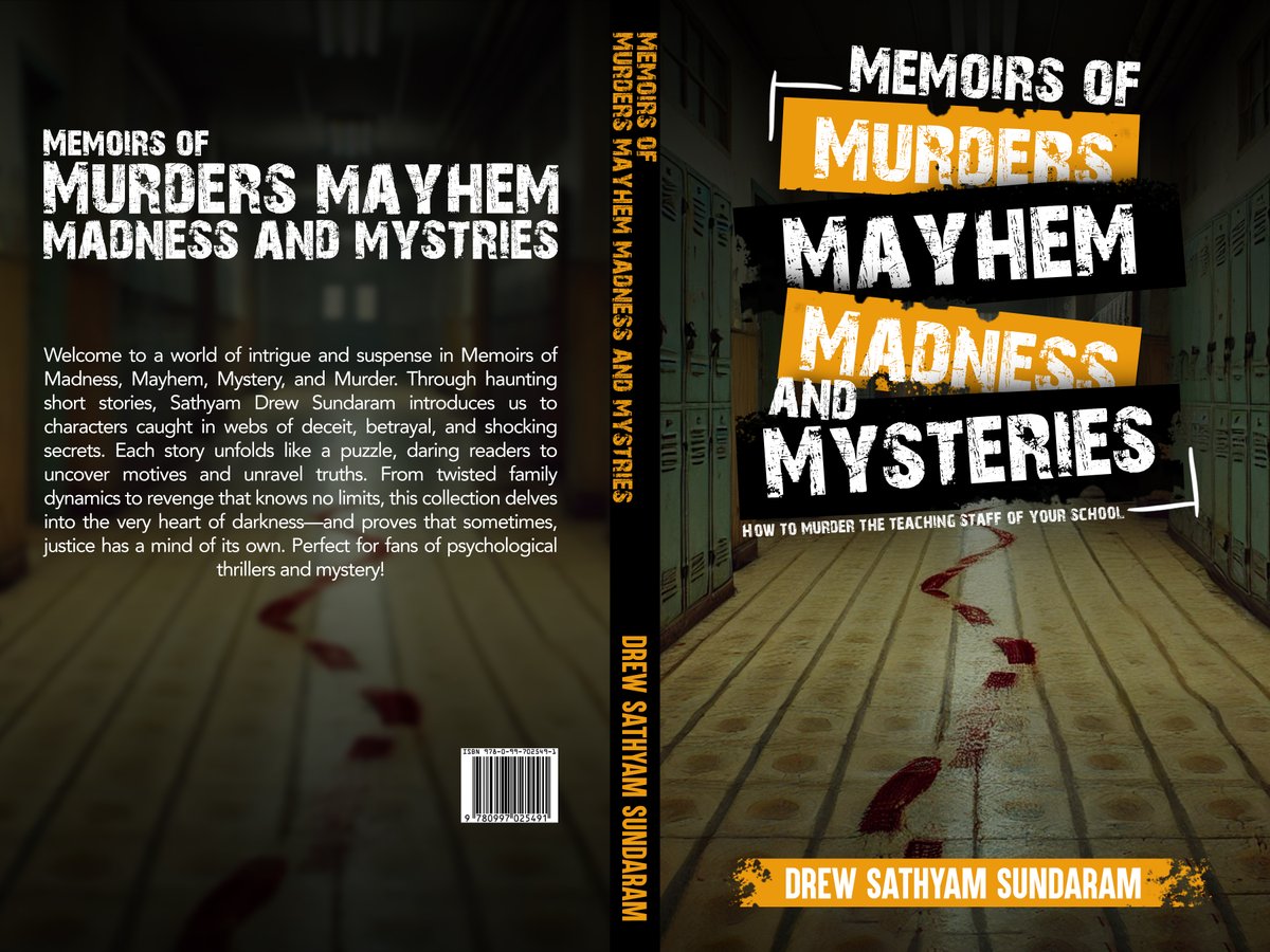 Coming soon, my son's second book, much darker this time as he sets out to kill the entire teaching staff of his school, his parents, his sisters and cousins and anyone else who upsets him, of course names have been changed to protect everybody he knows.
