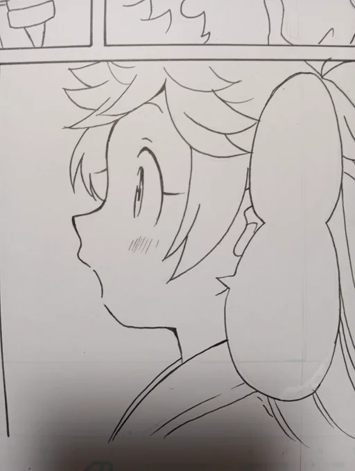 横顔気持ちよく描けると気分いい 
