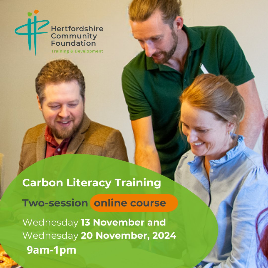 CvsW3rt's tweet image. @HertsCommunityF is excited to announce their upcoming Carbon Literacy training course. Don’t miss this opportunity to deepen your understanding and drive change!

training.hertscf.org.uk/courses/Carbon…

#W3RTCVS #Watford #ThreeRivers #Training