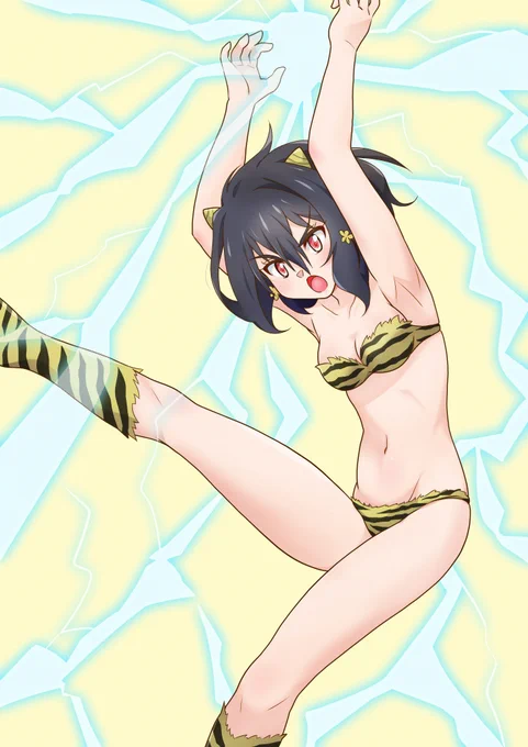 #いいおなかの日 あまりお腹見せて描いてないかもと思ったら愛ちゃん率高くてさすが伝説アイドル 