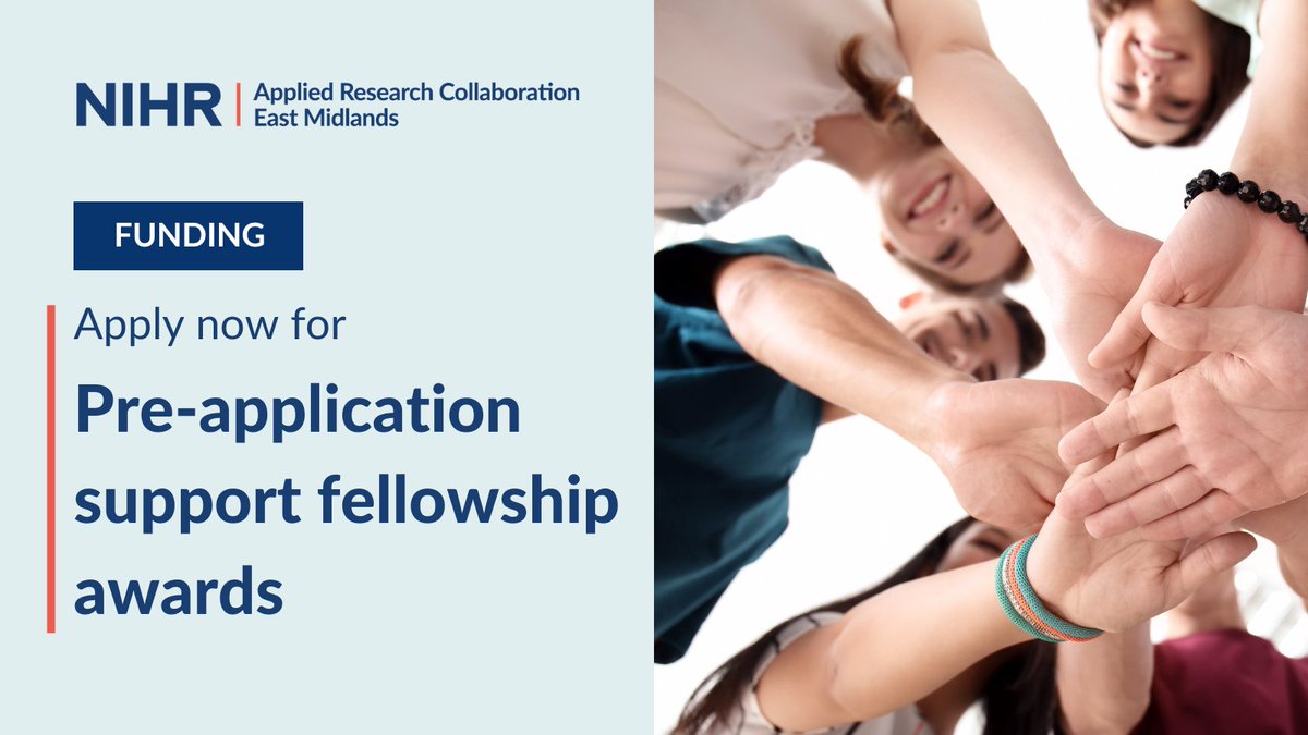 Exciting news for researchers looking to advance their careers in health and social care!

We’re offering Pre-Application Support Fellowships of up to £30,000 to help you develop applications for NIHR career development awards.

See full details &amp; apply:
🔗arc-em.nihr.ac.uk/news/apply-now…